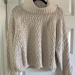 moon & madison Cream Cowl Neck Sweater